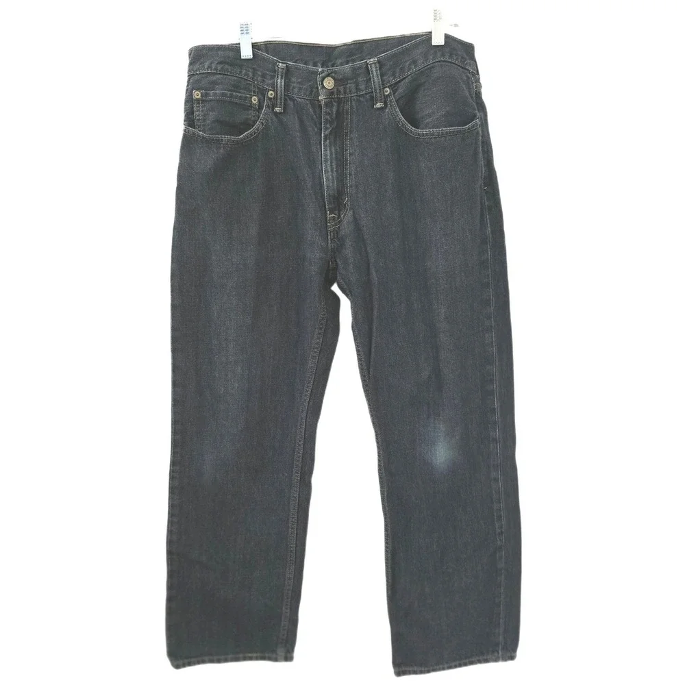 Levis 559 Relaxed Straight Jeans Mens W36 L32 Dark‎ Wash Denim Classic Fit